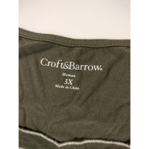 Croft & Barrow green sleeveless dress with cutwork detail - Picture 8 of 9